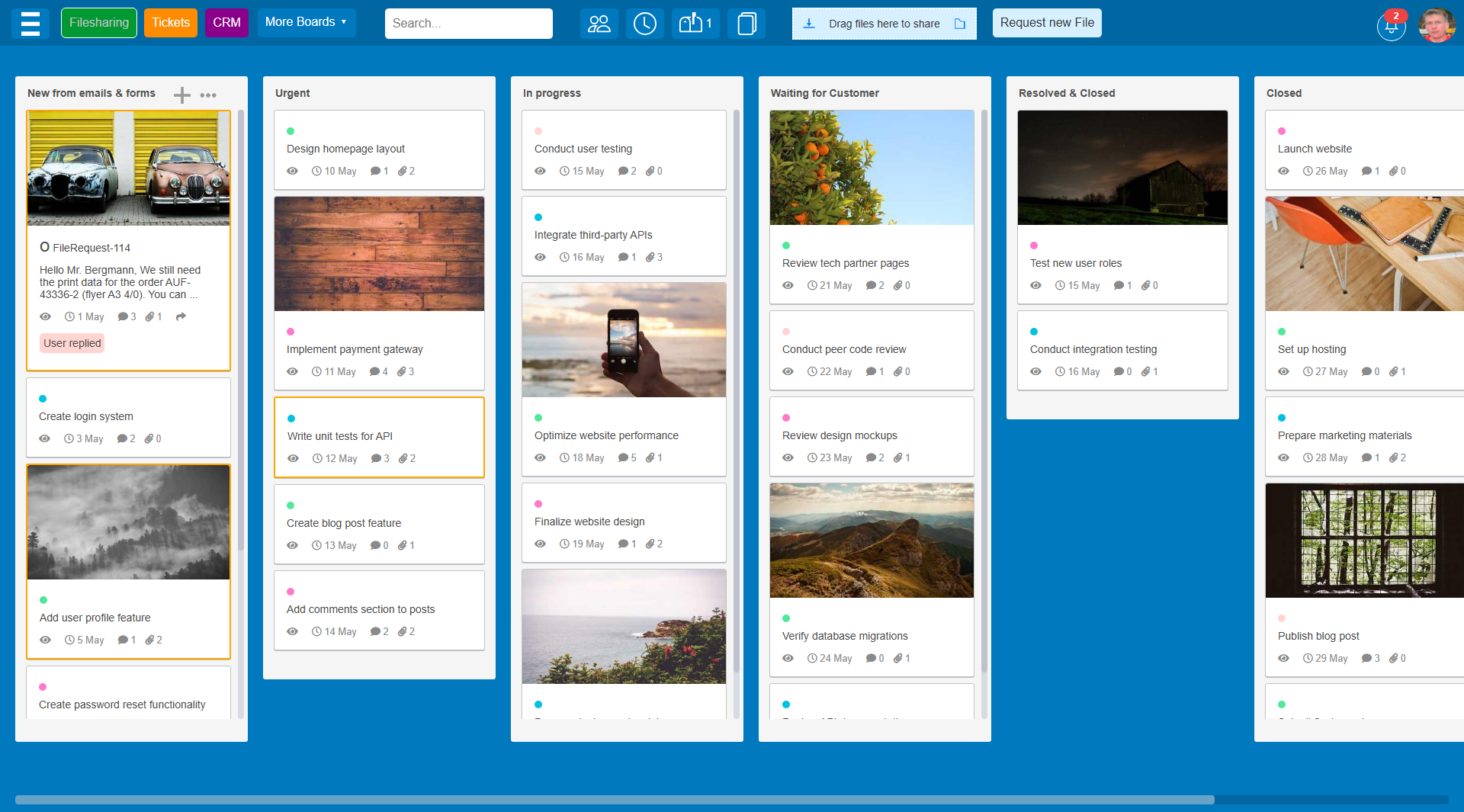 Kanban Board Screenshot